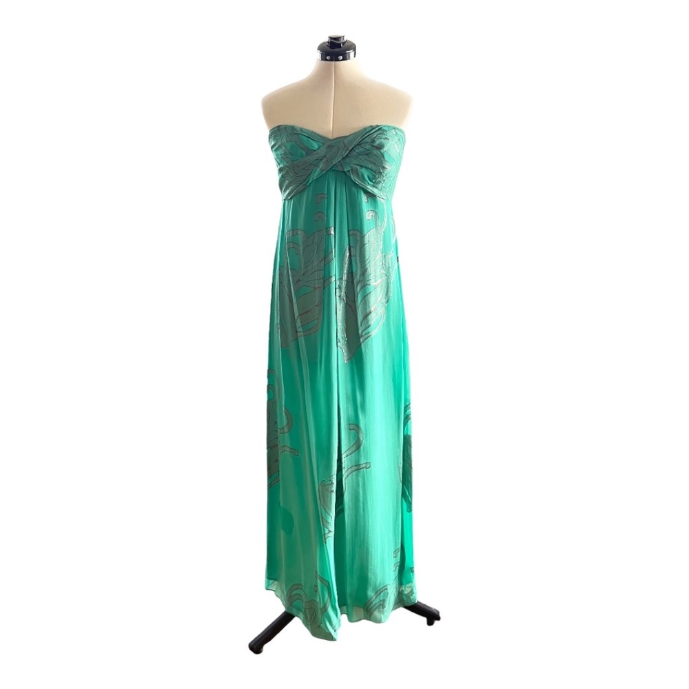Nicole Miller Silk Dress with Metallic Accents